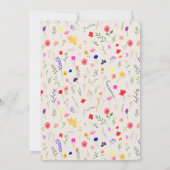 シックモダンボホ明るい野生の花2歳の誕生日 招待状 (裏面)