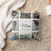 シックモダンマザーの日ママ家族フォトコラージュ クッション (Blanket)