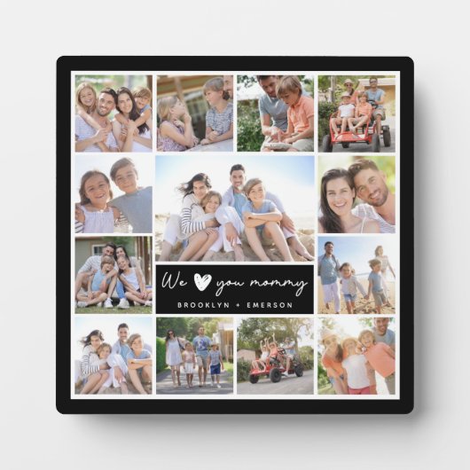 シックモダンマザーの日ママ家族フォトコラージュ フォトプラーク (正面)