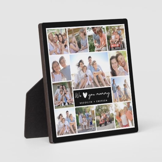 シックモダンマザーの日ママ家族フォトコラージュ フォトプラーク (正面)