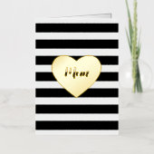 シックモダンマザーズ日箔カード 箔グリーティングカード (正面)