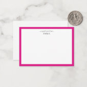 シックモダンマゼンタピンク対応 ノートカード (正面/裏面インサイチュ)
