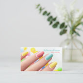 シックモダンマニキュリストネイルアーティストネイルサロン 名刺 (スタンド正面)