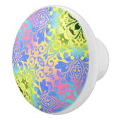 シックモダンマンダラターコイズアクアボヘミアン セラミックノブ (右)