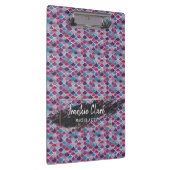 シックモダンマーメイドスケール抽象芸術パターン クリップボード (右)