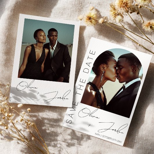 シックモダンミニマエレガントリスト2枚結婚の写真 セーブザデート