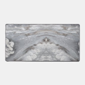 シックモダンミニマシンプルリスト白い灰色の大理石 デスクマット (正面)