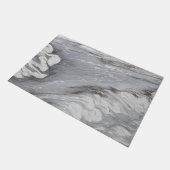 シックモダンミニマシンプルリスト白い灰色の大理石 ドアマット (アングル)