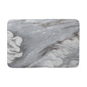 シックモダンミニマシンプルリスト白い灰色の大理石 バスマット (正面)