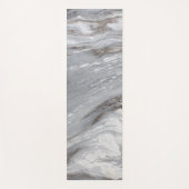 シックモダンミニマシンプルリスト白い灰色の大理石 ヨガマット (正面)