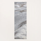 シックモダンミニマシンプルリスト白い灰色の大理石 ヨガマット (裏面)