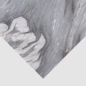 シックモダンミニマシンプルリスト白い灰色の大理石 薄葉紙 (詳細)