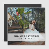 シックモダンミニマリストカップル写真結婚式の引き出物 (正面/裏面)