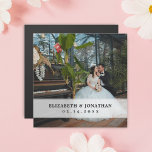 シックモダンミニマリストカップル写真結婚式の引き出物<br><div class="desc">シックモダンミニマリストカップル写真結婚式の引き出物</div>