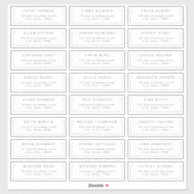 シックモダンミニマリストゲスト住所 シール