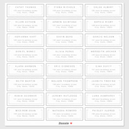 シックモダンミニマリストゲスト住所 シール