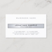 シックモダンミニマリストシルバールックプロフェッショナル 名刺 (裏面)