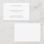 シックモダンミニマリストプレーンきれいな豪華な優雅 名刺 (正面/裏面)