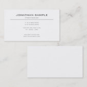 シックモダンミニマリストプレーンプロフェッショナルデザイン 名刺 (正面/裏面)