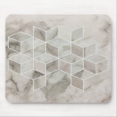 シックモダンミニマリスト白大理石 マウスパッド (正面)