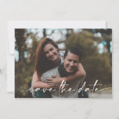 シックモダンミニマリスト結婚式の日付カードを保存 セーブザデート (裏面)