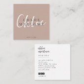 シックモダンミニマリスト スクエア名刺 (正面/裏面)