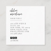 シックモダンミニマリスト スクエア名刺 (裏面)