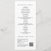 シックモダンミニマリストQRコード結婚s プログラム (裏面)