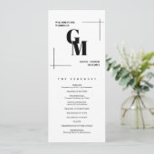 シックモダンミニマリストQRコード結婚s プログラム (スタンド正面)