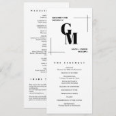 シックモダンミニマリストQRコード結婚s プログラム (正面/裏面)