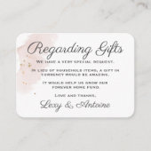 シックモダンミニマルなメイヴ金ゴールドウェディングギフト エンクロージャーカード (正面)