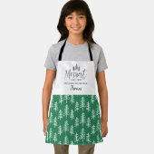 シックモダンミニマルな素朴なクリスマスの家族ベーキング エプロン (インサイチュ)