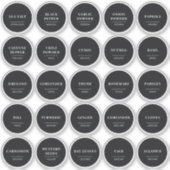 シックモダンミニマルエレガントリストブラックスパイスラベル シール (正面)