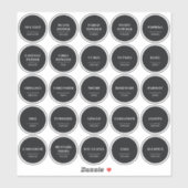 シックモダンミニマルエレガントリストブラックスパイスラベル シール (シート)