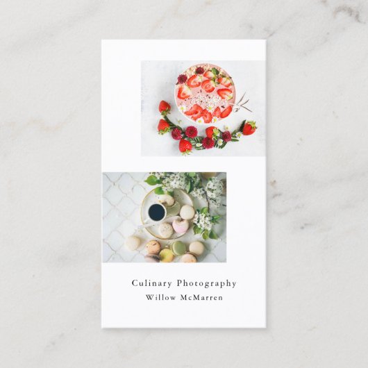 シックモダンミニマルタイポグラフィ写真 名刺 (正面)