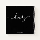 シックモダンミニマルディの名前 ノートブック (裏面)