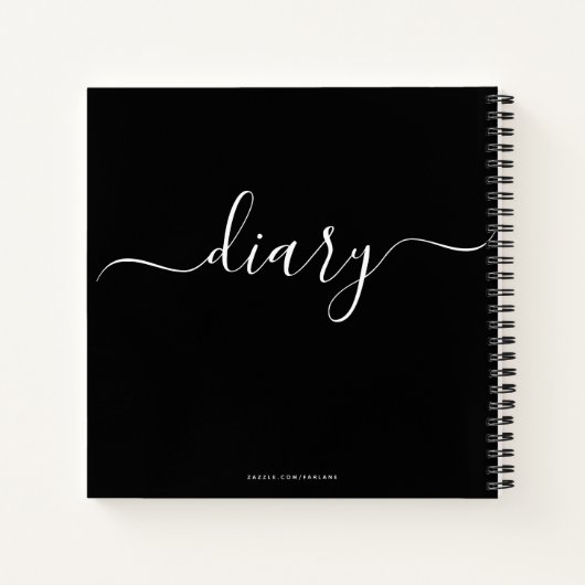 シックモダンミニマルディの名前 ノートブック (裏面)