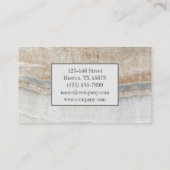 シックモダンミニマルファッションスタイリッシュベージュマーブル 名刺 (裏面)