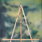 シックモダンミニマルフローラ結婚ズ・ウェルカム アクリルサイン (ニュートラル)