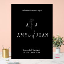 シックモダンミニマルフローラ結婚ズ・ウェルカム