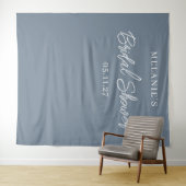 シックモダンミニマルブライダルシャワー背景 タペストリー (インサイチュ(横))