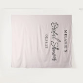 シックモダンミニマルブライダルシャワー背景 タペストリー (正面(横))