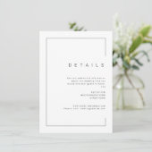 シックモダンミニマル写真の結婚詳細 エンクロージャーカード (スタンド正面)