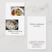 シックモダンミニマル写真撮影タイポグラフィ 名刺 (正面/裏面)