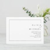 シックモダンミニマル写真結婚式招待状 招待状 (スタンド正面)