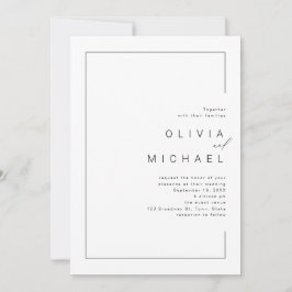 シックモダンミニマル写真結婚式招待状 招待状