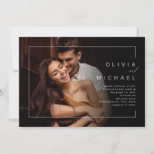 シックモダンミニマル写真結婚式招待状 招待状 (正面)