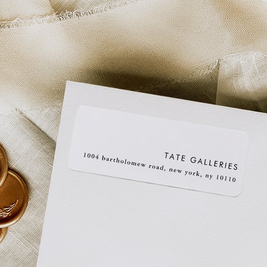 シックモダンミニマル差出人住所ラベル ラベル