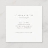 シックモダンミニマル発光シルバースクエア スクエア名刺 (裏面)