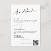 シックモダンミニマル結婚ラリスト詳細 エンクロージャーカード (正面)